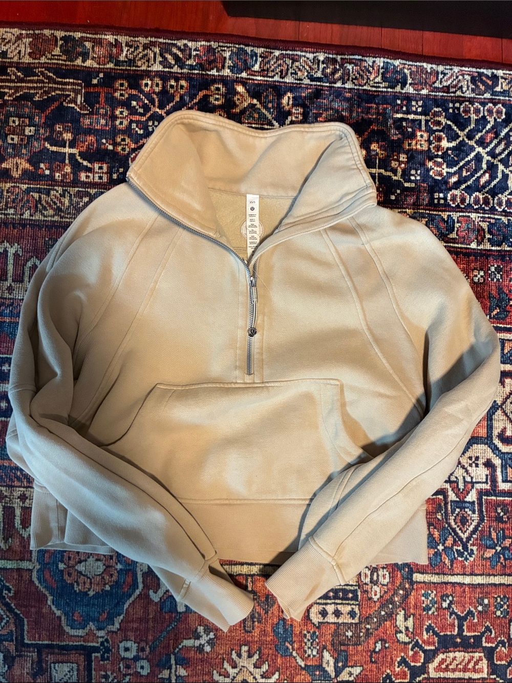 lululemon athletica Women's Half-Zip Pullover Sweatshirt - Light Tan